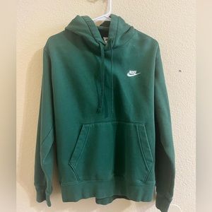 dark green nike embroidered hoodie!